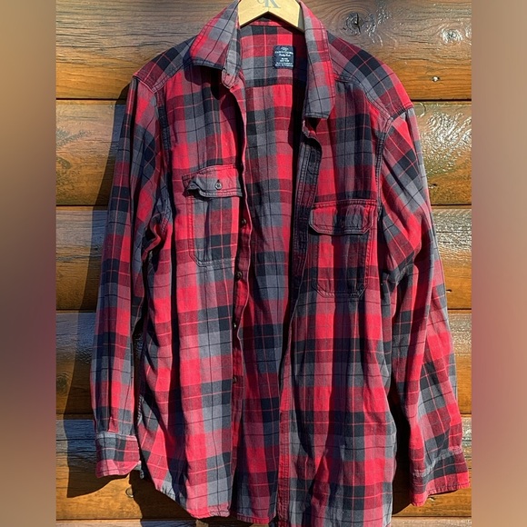 Faded Glory Other - 🫎 RED GRAY & BLACK Mens Shirt Button Down EPLVC Plaid Size XL UniSex ⚠️